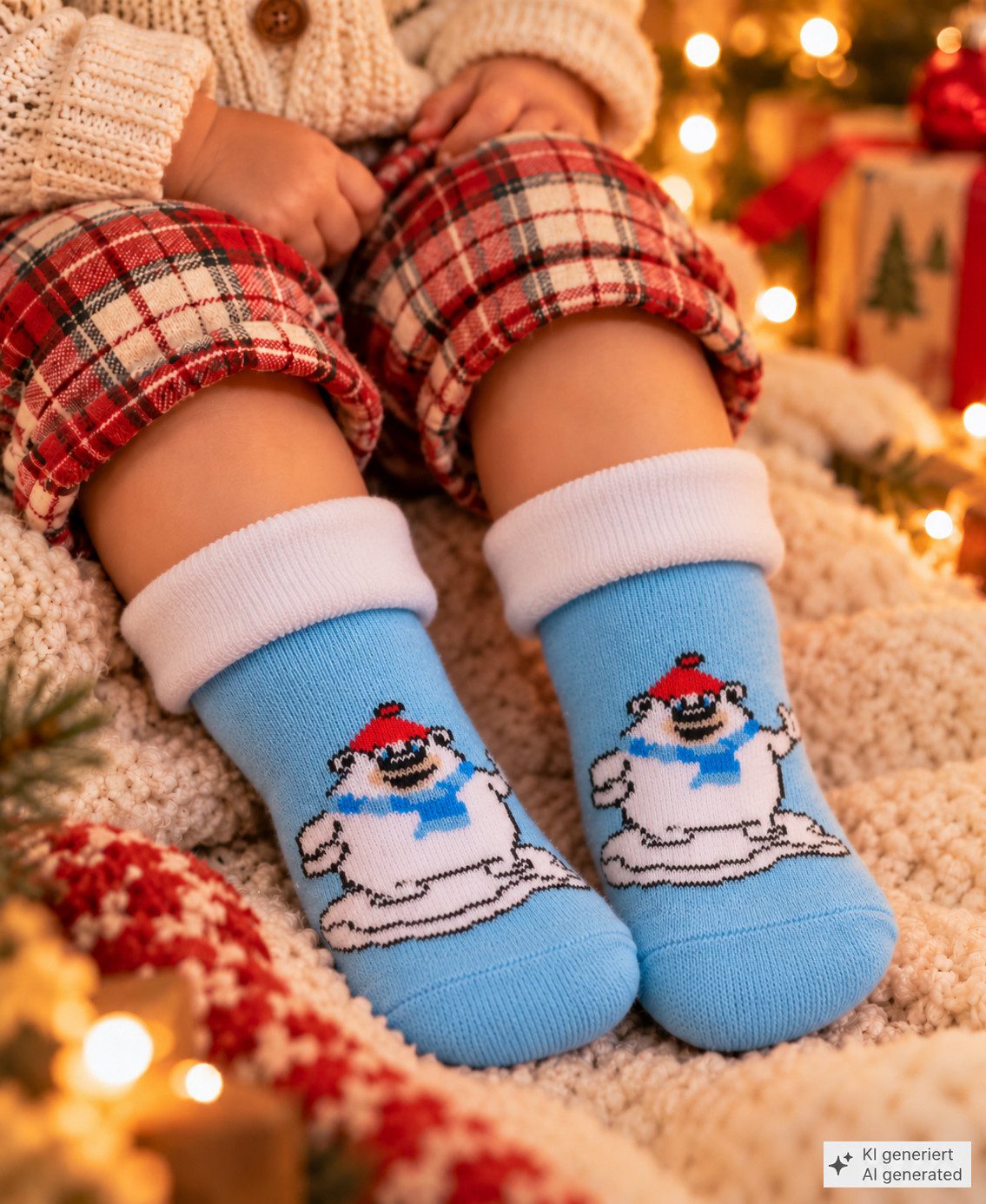 Martinex Thermosocken Socken für Baby Kleinkinder Weihnachten warme Weihnachtssocken kuschelig weich, aus Frottee-Stoff, 20 22 23 24 25 26 27 28
