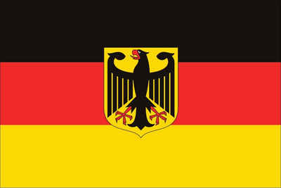 flaggenmeer Flagge Deutschland mit Adler 120 g/m² Querformat