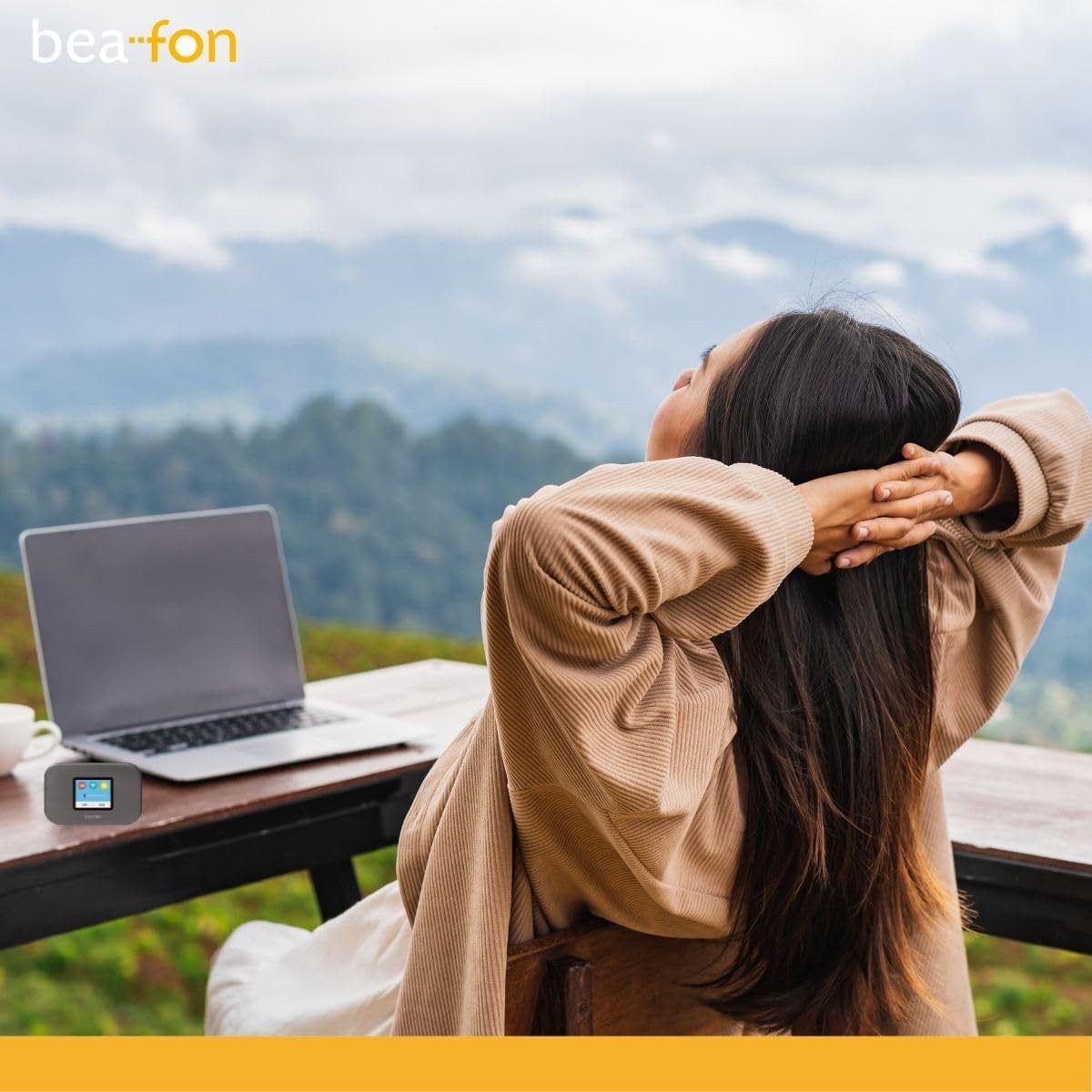 Beafon BEA MR3 4G WLAN-Router, 4G-Mobil Router mit SIM-Karten Slot