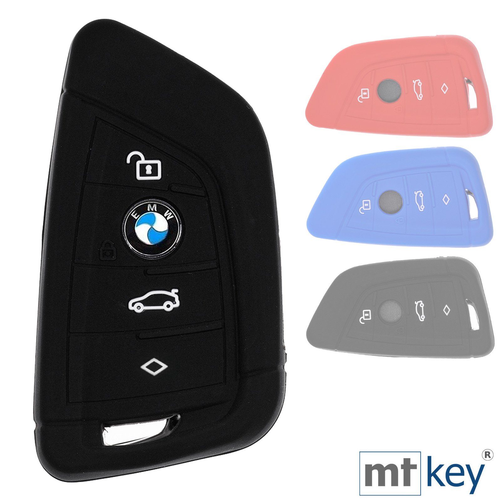 mt-key Schlüsseltasche Autoschlüssel Softcase Silikon Schutzhülle Schwarz, günstig online kaufen