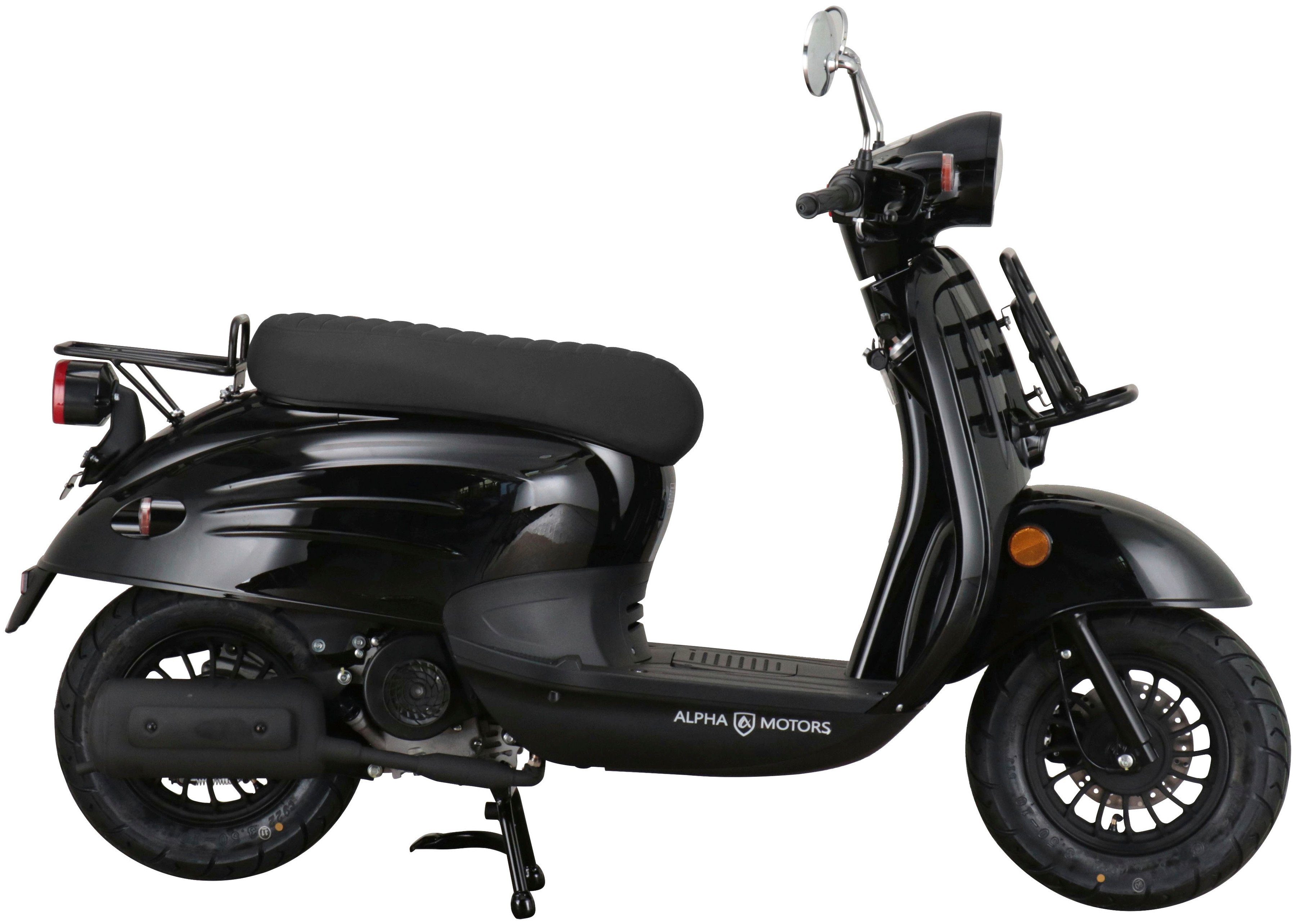 Alpha Motors Motorroller Adria, 50 ccm, 5 Euro schwarz 45 km/h