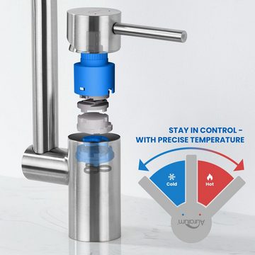 Auralum Küchenarmatur 360° Schwenkbar Küche Spültischarmatur Wasserhahn Mischbatterie
