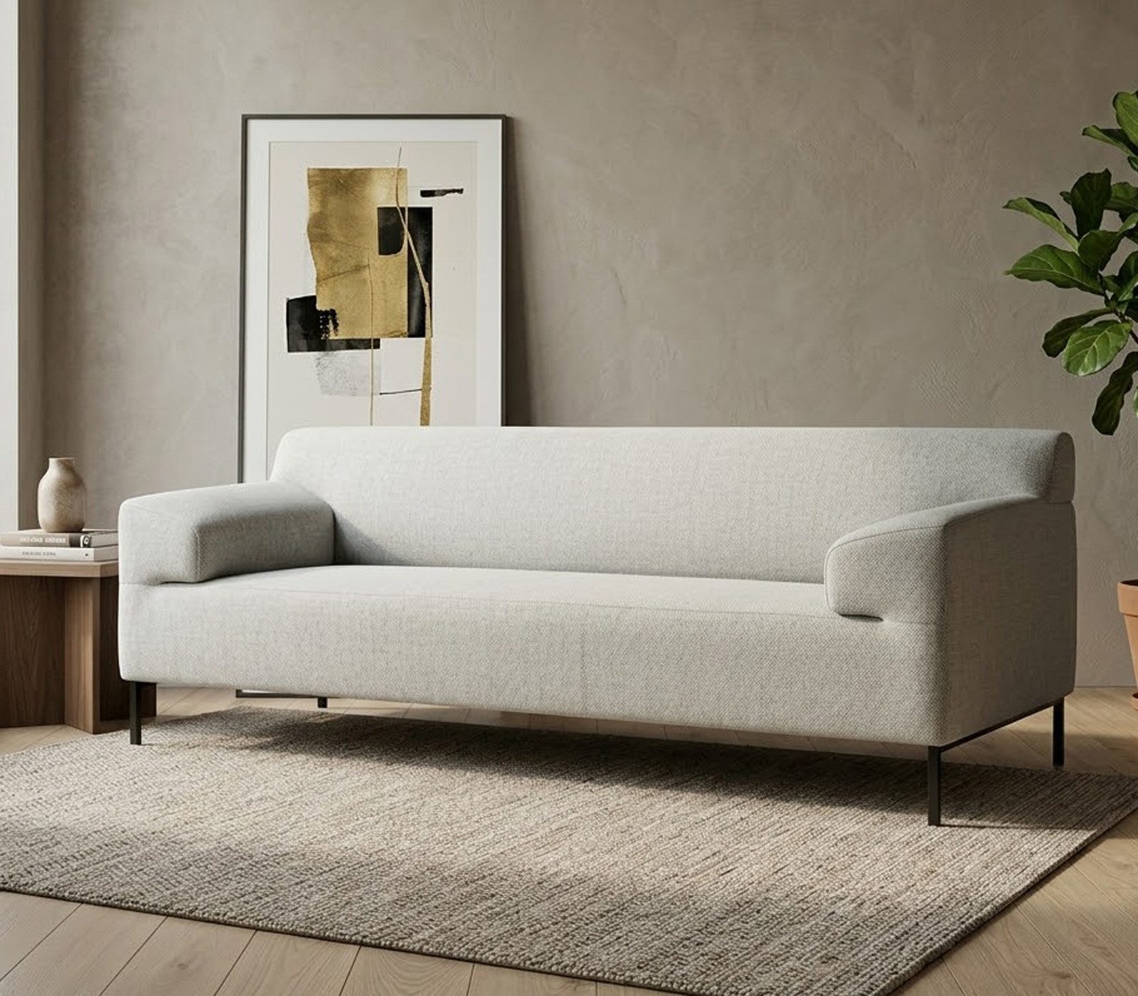 Rolf Benz Sofa Rolf Benz Sofa Freistil 180 Stoff 3046 lichtgrau Breite 220 cm