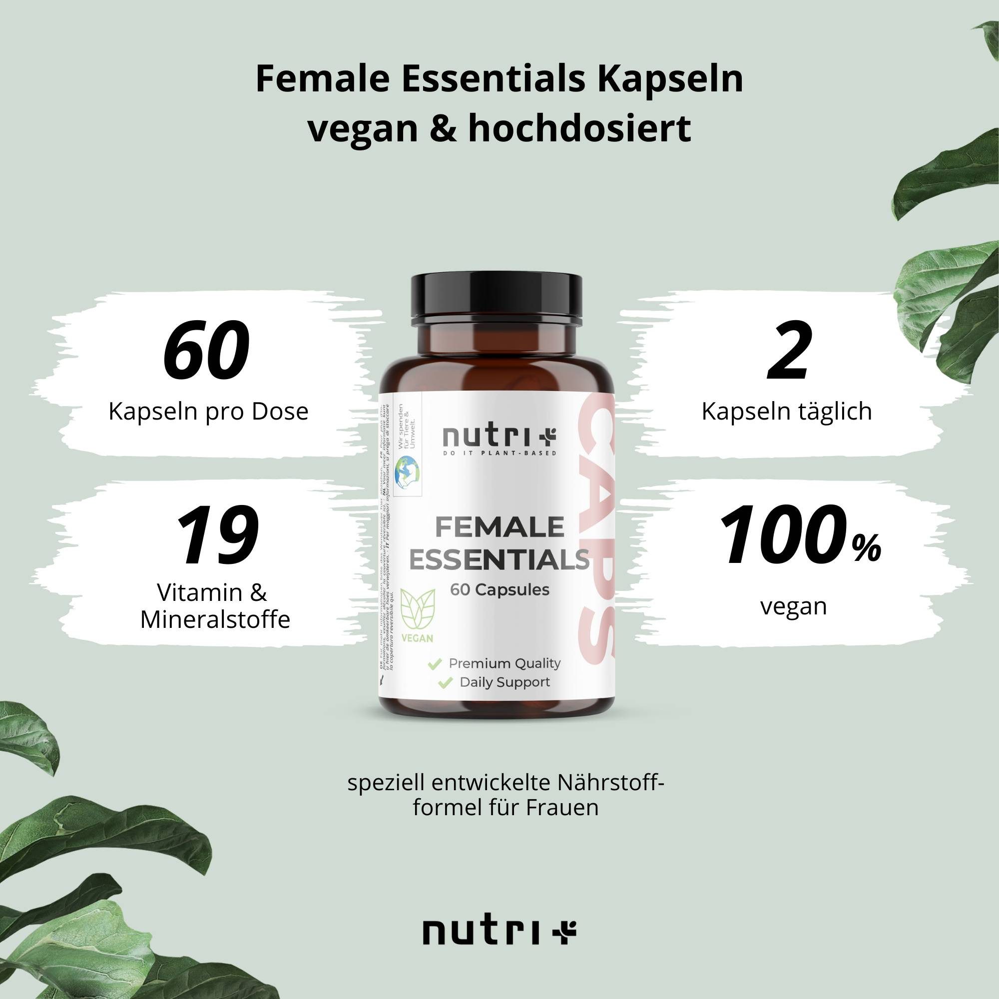 nutri+ Female Essentials - Frauenvitamine & Mineralstoffe Kapseln