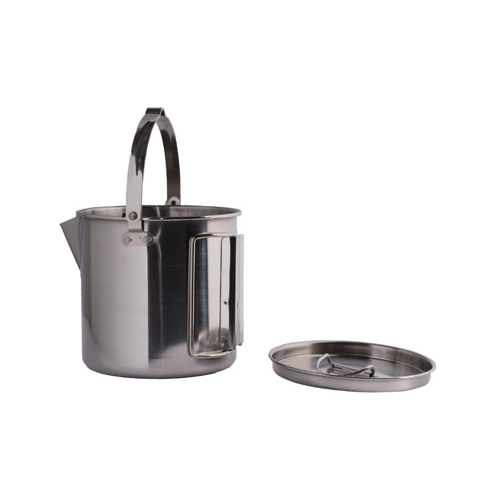 Mil-Tec Kanne Edelstahl 0,7 Liter Kanne mit tropfenfreiem Ausgießer, 0,7 l, (Packung)