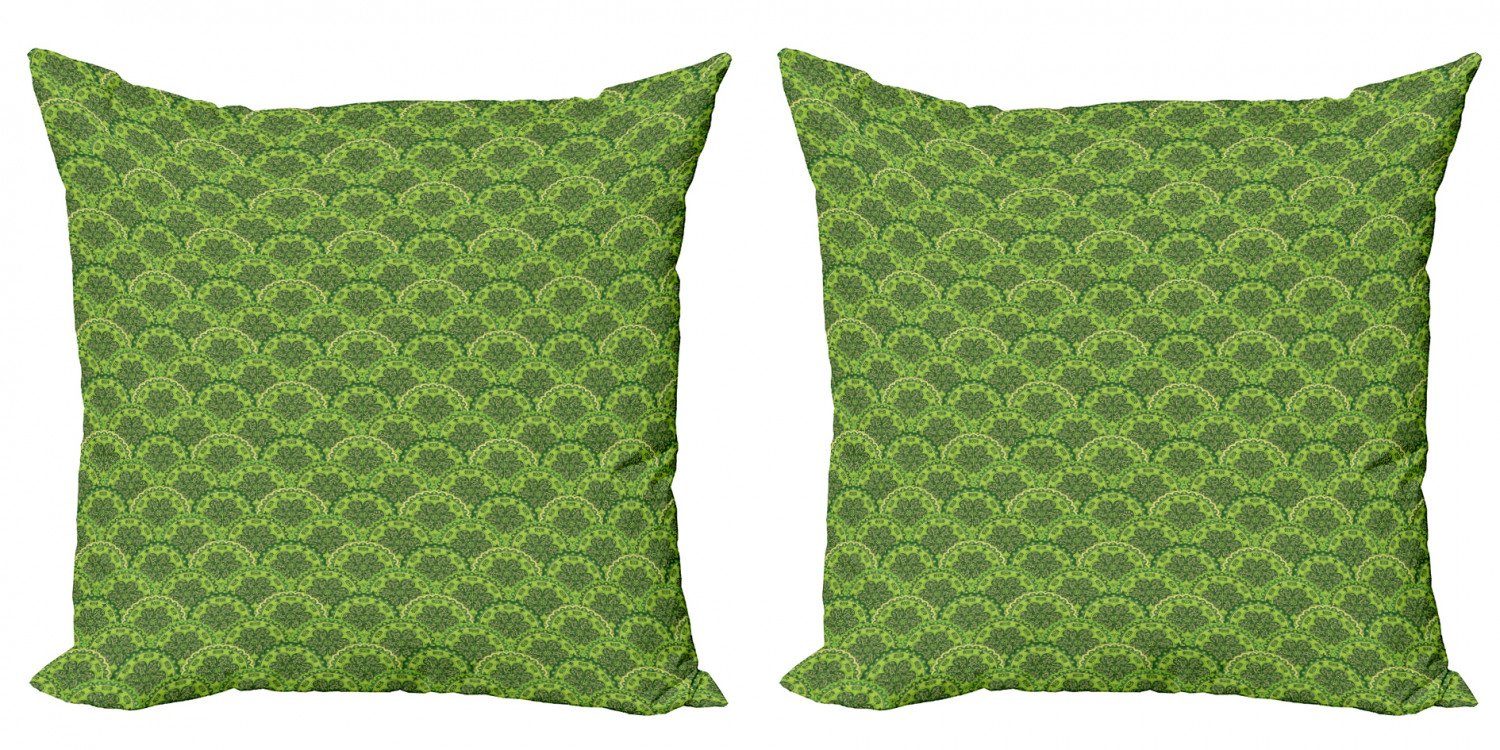 Kissenbezüge Modern Accent Doppelseitiger Floral Abakuhaus Blätter Stück), (2 Mandala Digitaldruck, Kreise