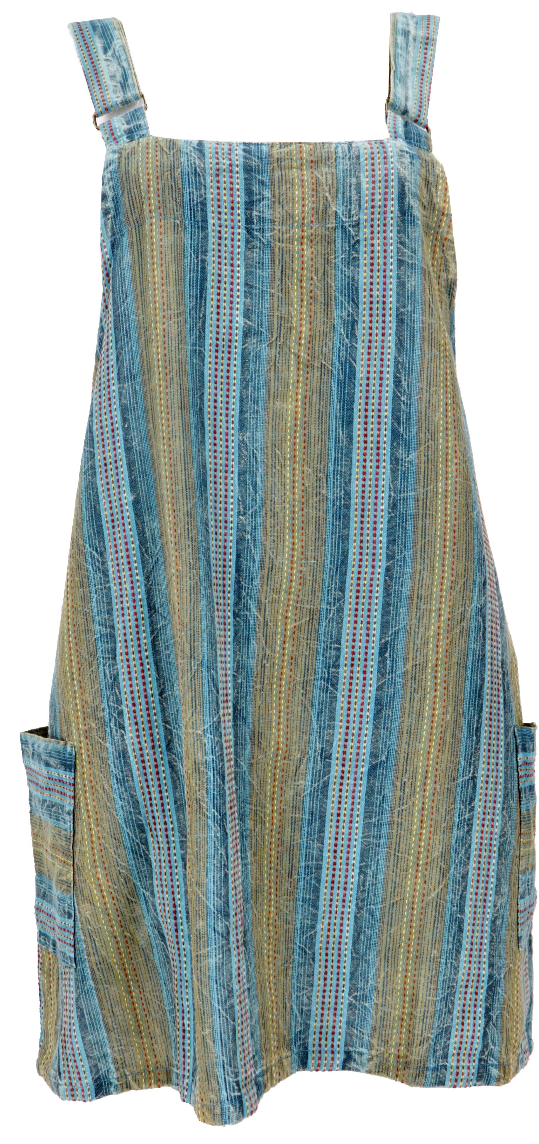 Guru-Shop Minirock Gestreifter Boho Latzrock, Trägerkleid,.. günstig online kaufen