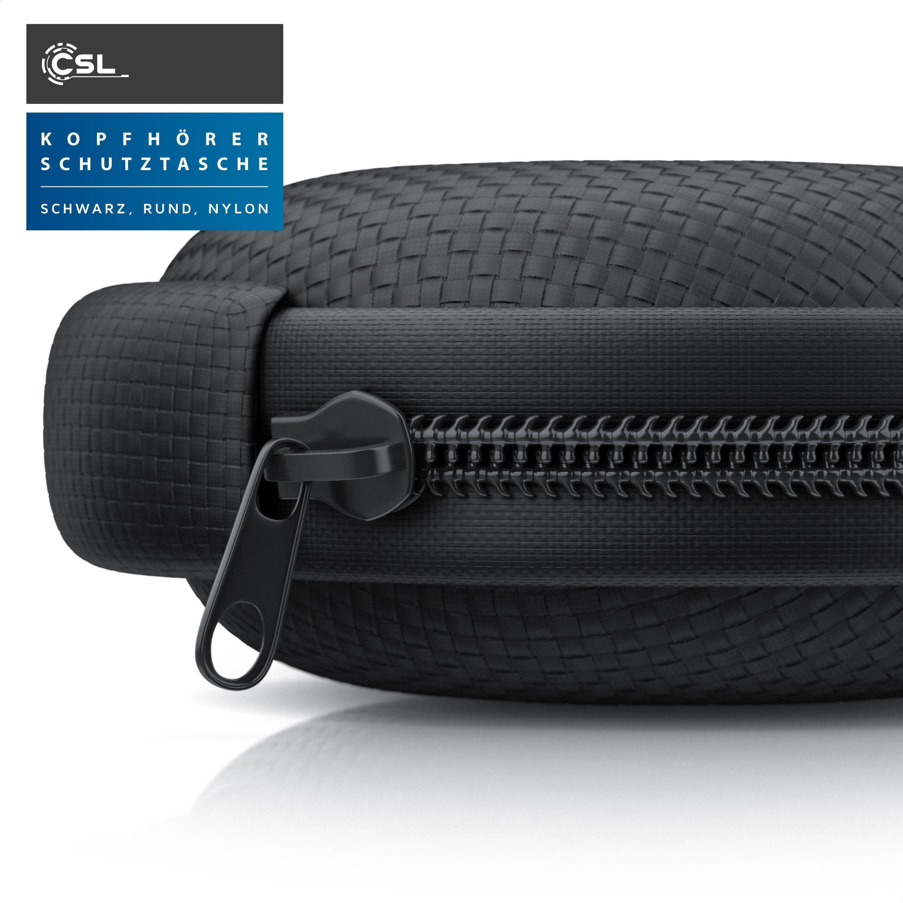 CSL Kopfhörer-Schutzhülle Kopfhörer-Tasche formstabil aus Nylon, Schutztasche, Tasche, Case, Kopfhörertasche, formstabile Nylontasche – Bild 5 von 5