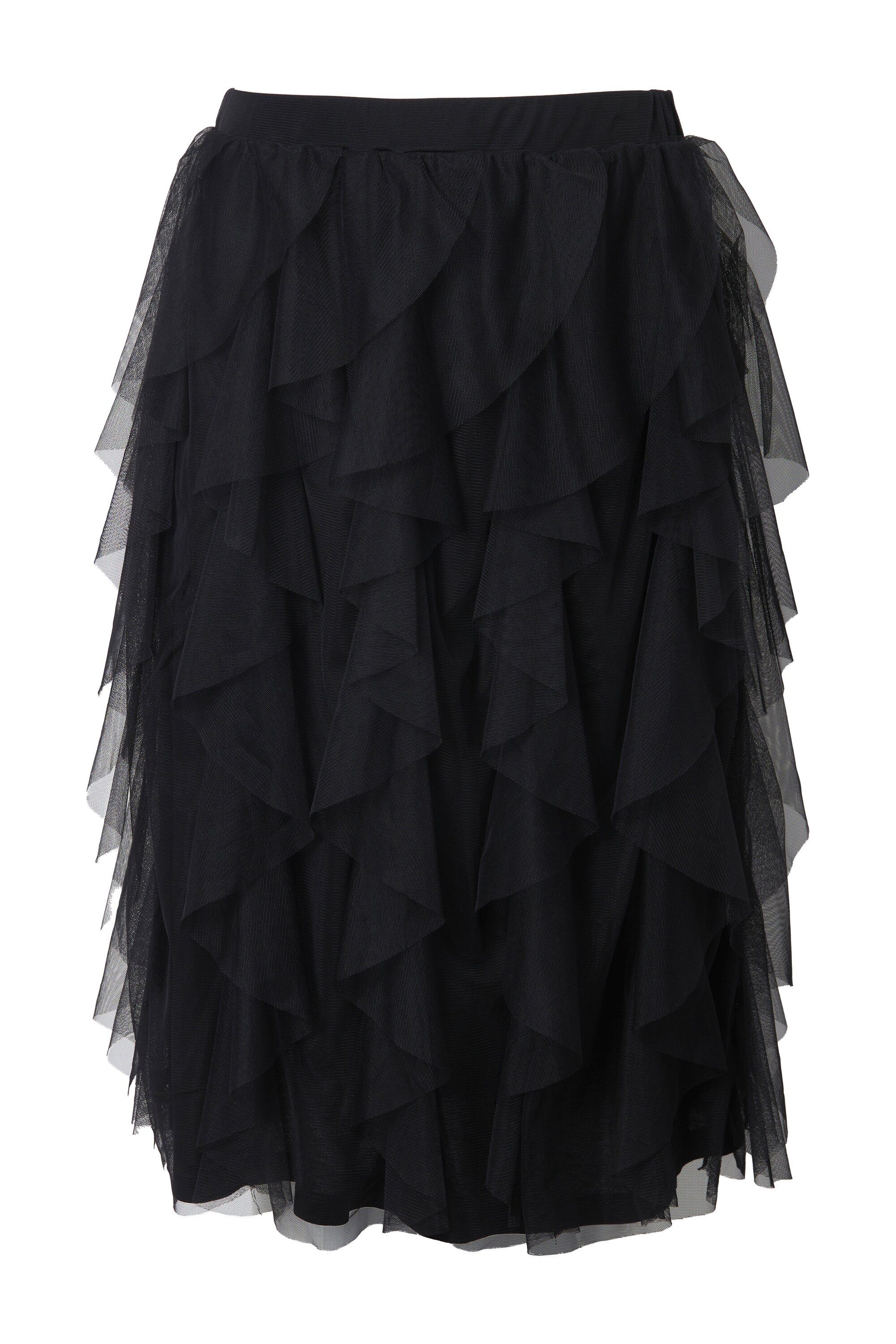 Angel of Style Jerseyrock Meshrock A-Line 3D-Rüschen blickdichtes Futter günstig online kaufen