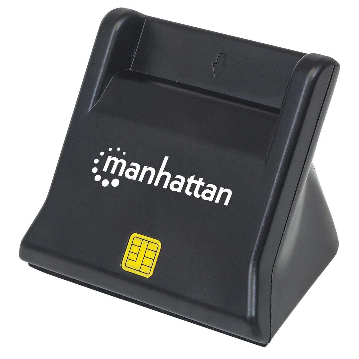 MANHATTAN Personalausweisleser Manhattan USB 2.0 Smartcard-/SIM-Kartenlesegerät mit Standfuß
