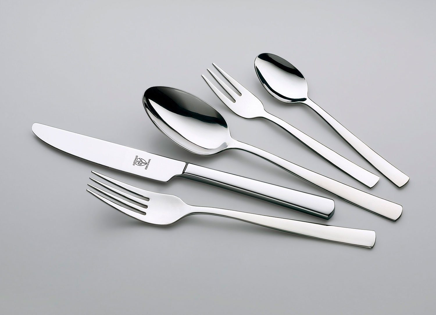 Justinus Besteck-Set VITO, 30-teilig, für 6 Personen, Spülmaschinenfest (30-tlg), 6 Personen, Edelstahl, Klingenstahl, Edelstahl, Messer aus Klingenstahl