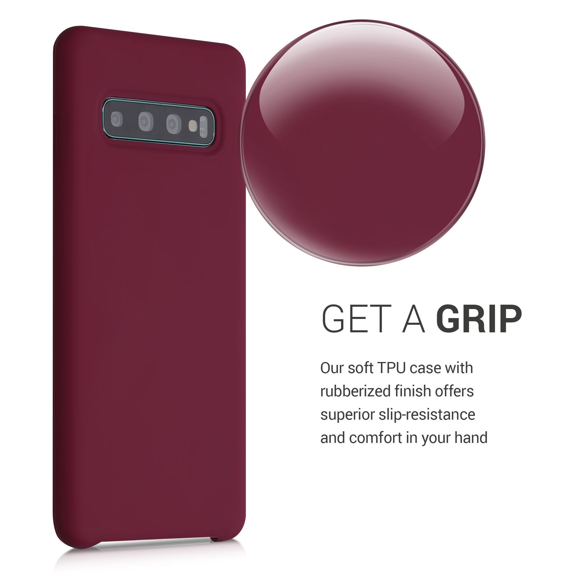 kwmobile Handyhülle Handyhülle für Samsung Galaxy S10 Hülle, Weiches Handy Silikon Case - Schutzhülle Cover