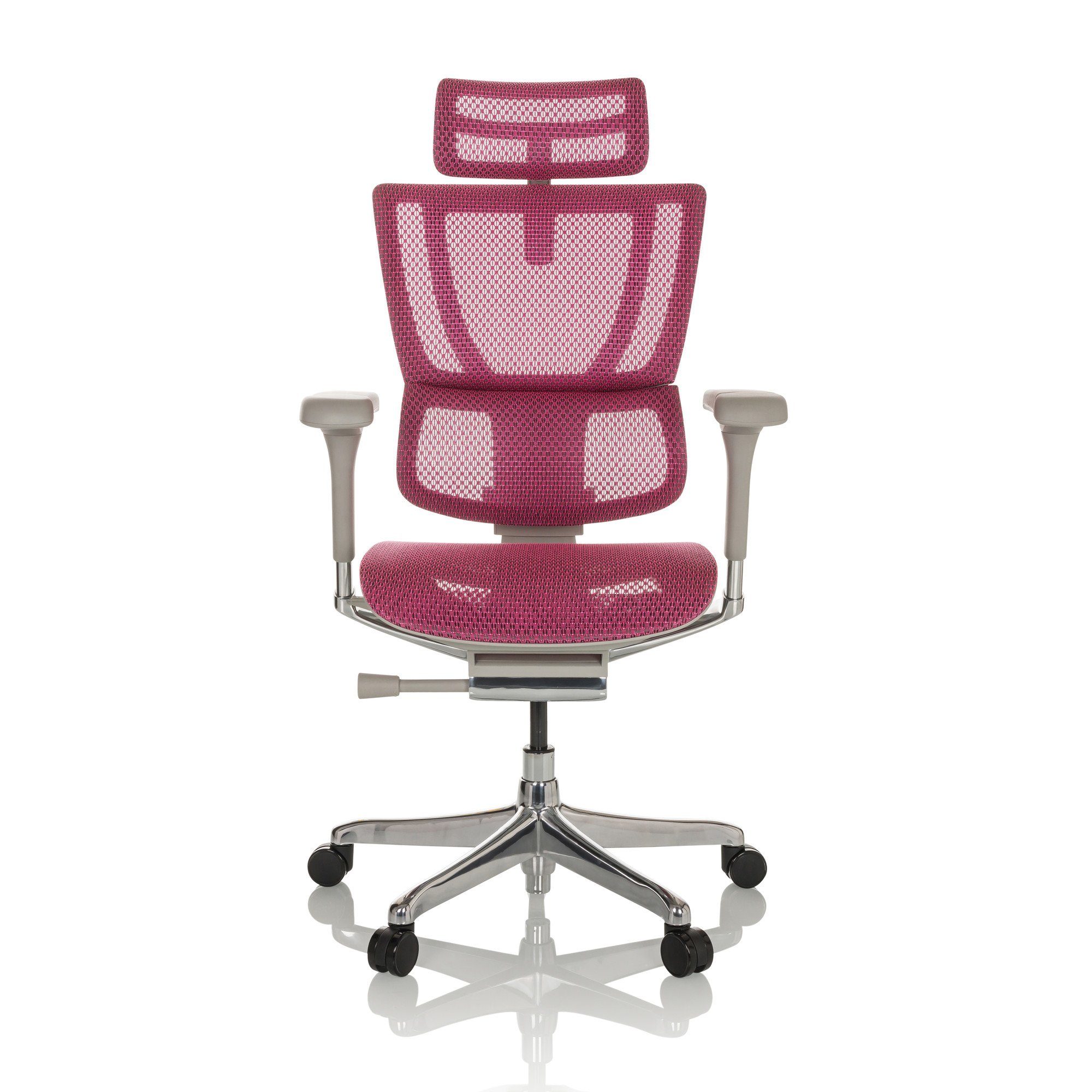 hjh OFFICE Drehstuhl Luxus Chefsessel ERGOHUMAN SLIM I G Netzstoff (1 St), Bürostuhl ergonomisch Rosa | Drehstühle