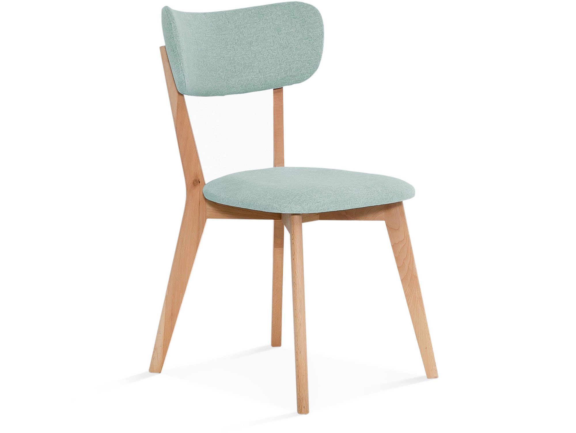 Moebel-Eins Esszimmerstuhl, NAVARO Esstischstuhl, Material Massivholz/Bezug Stoff in Filzoptik