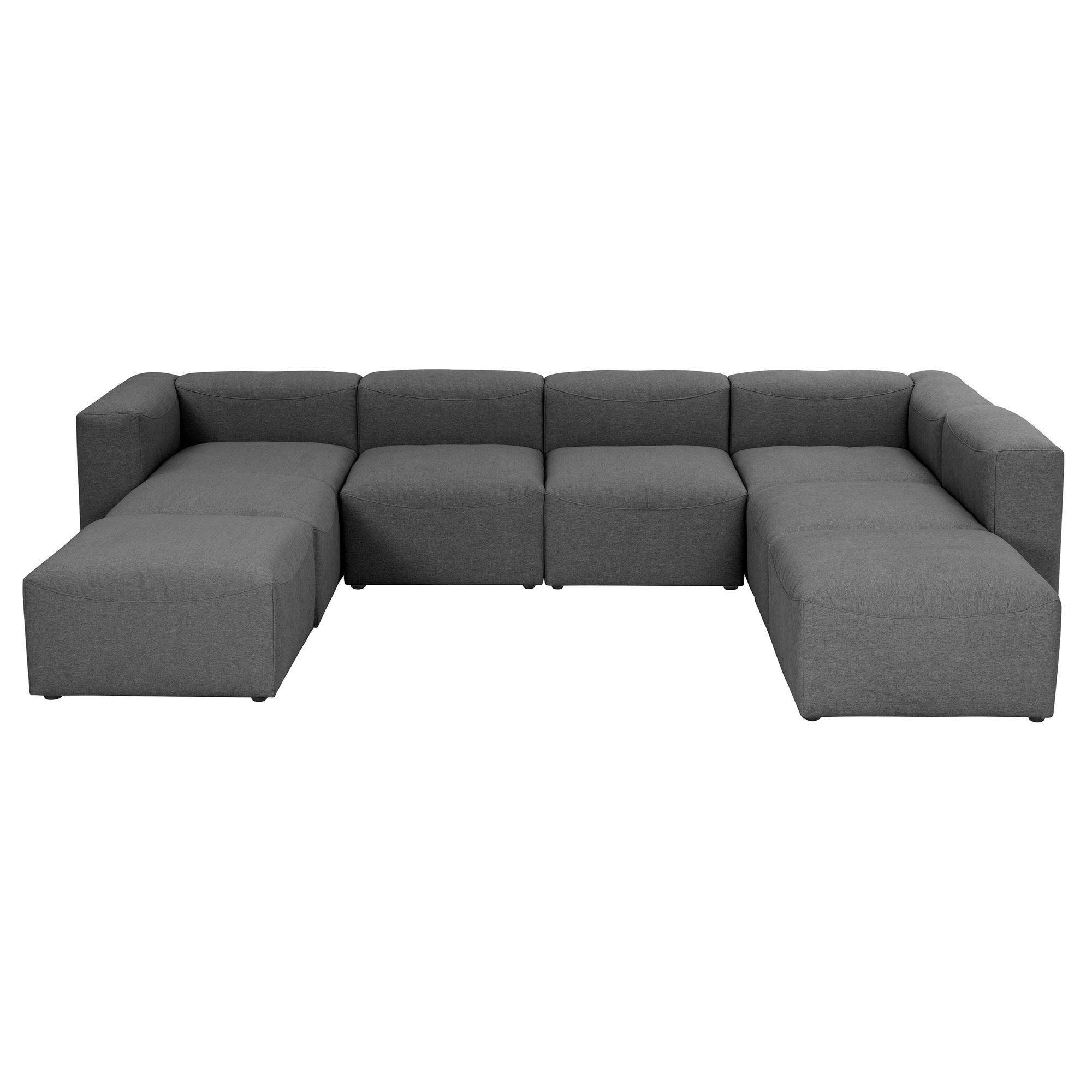 58 aufm Kessel Sofa Wohnlandschaft 3 Kattrina Flachgewebe anthrazit, Lieferung bis zur Haustür 1 Teile, Bezug und Farbe individuell wählbar für persönliches Wohnambiente