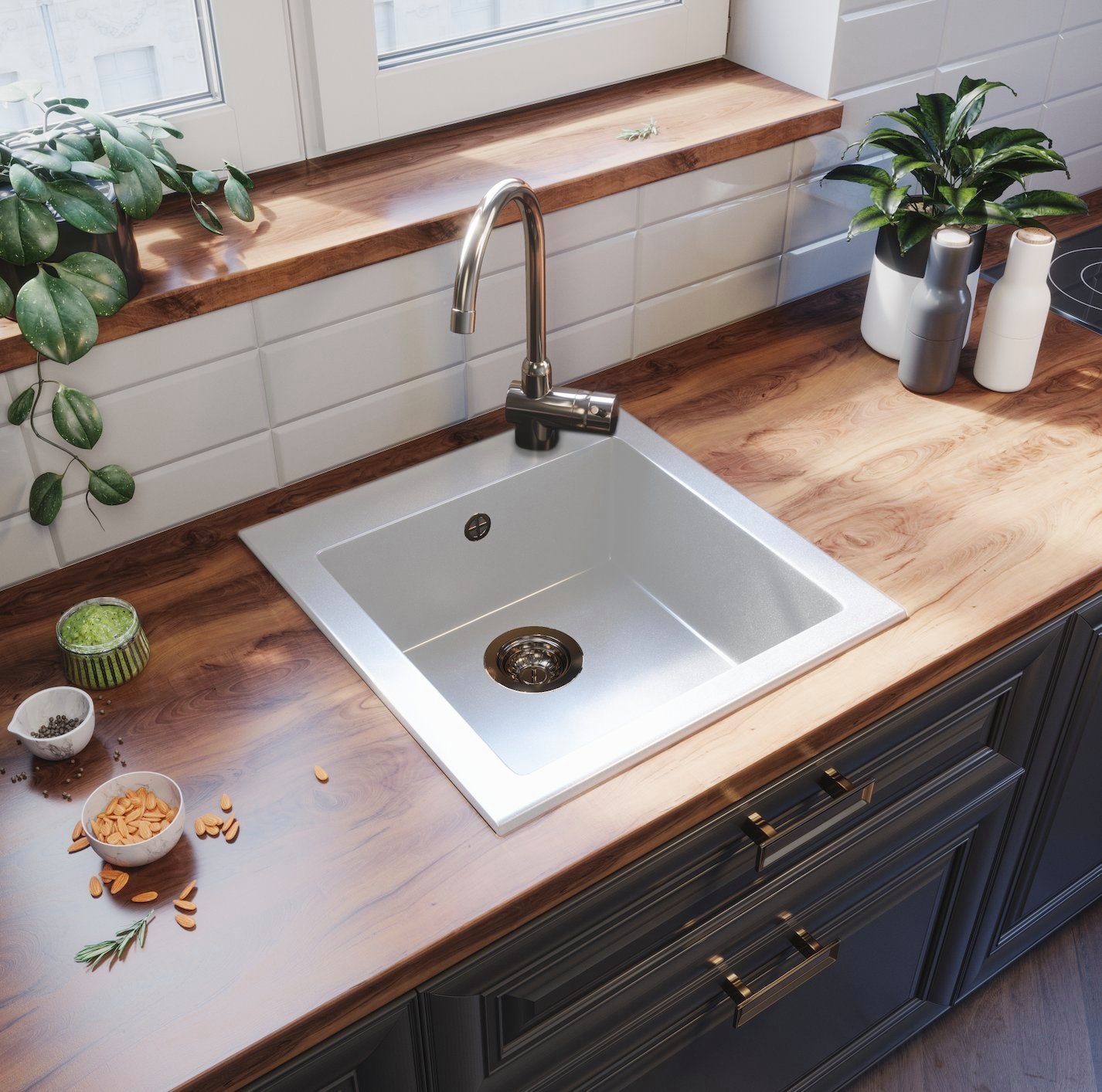 Faizee Möbel Granitspüle Graniteinbauspüle für moderne günstig online kaufen