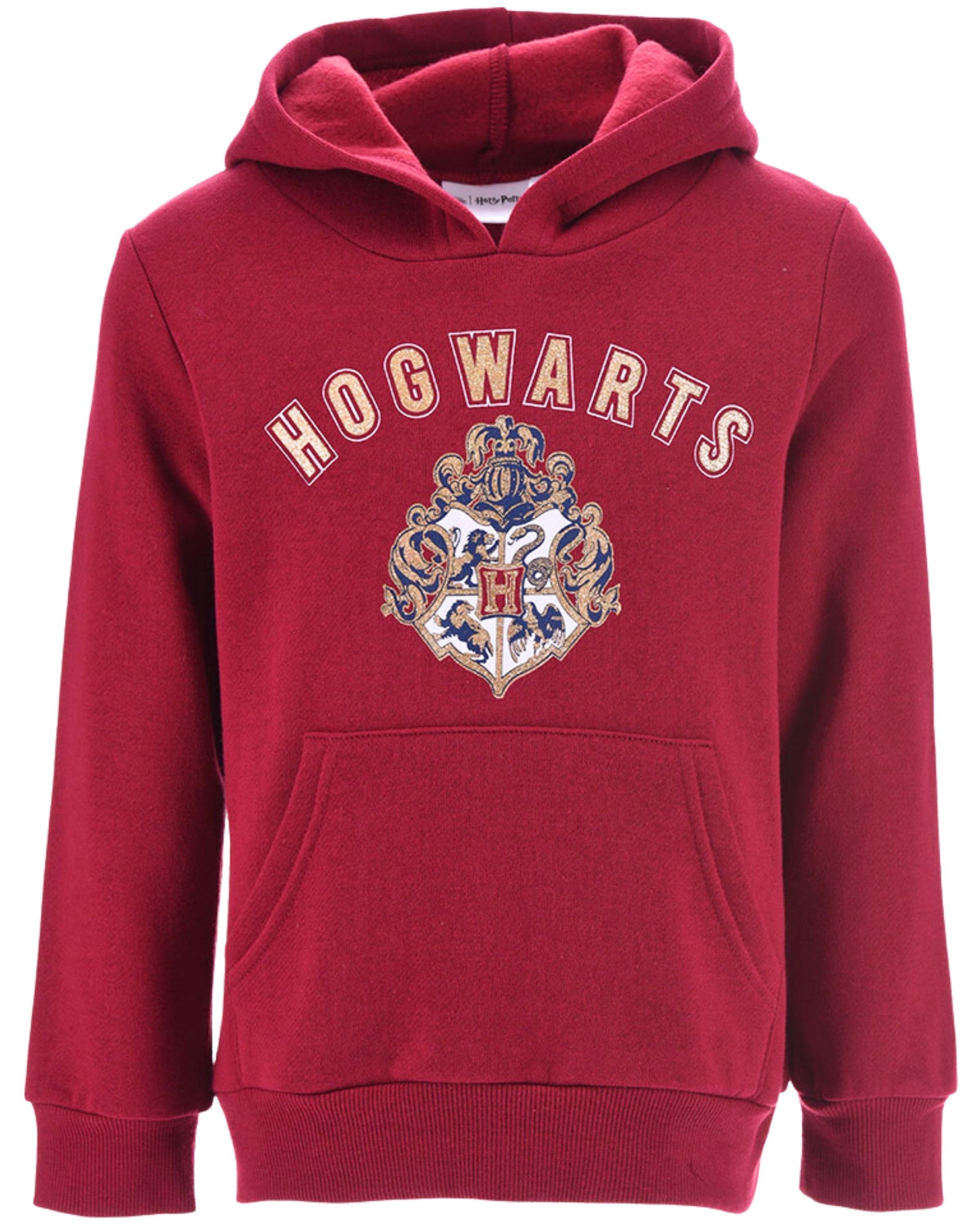 Harry Potter Hoodie Hogwarts Mädchen Kapuzenpullover Gr. 116 - 152 cm Dunkelrot