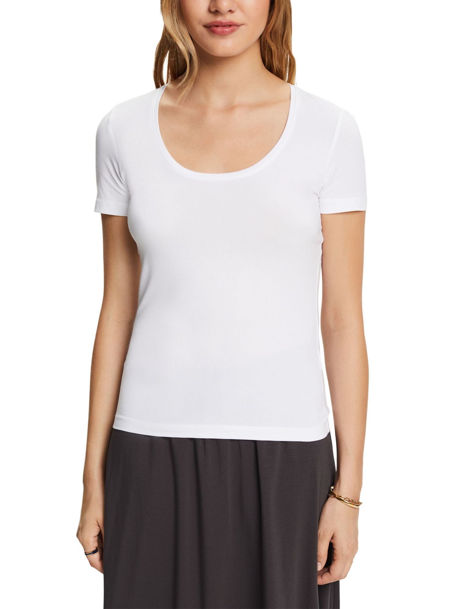 Esprit T-Shirts T-Shirt (1-tlg) WHITE