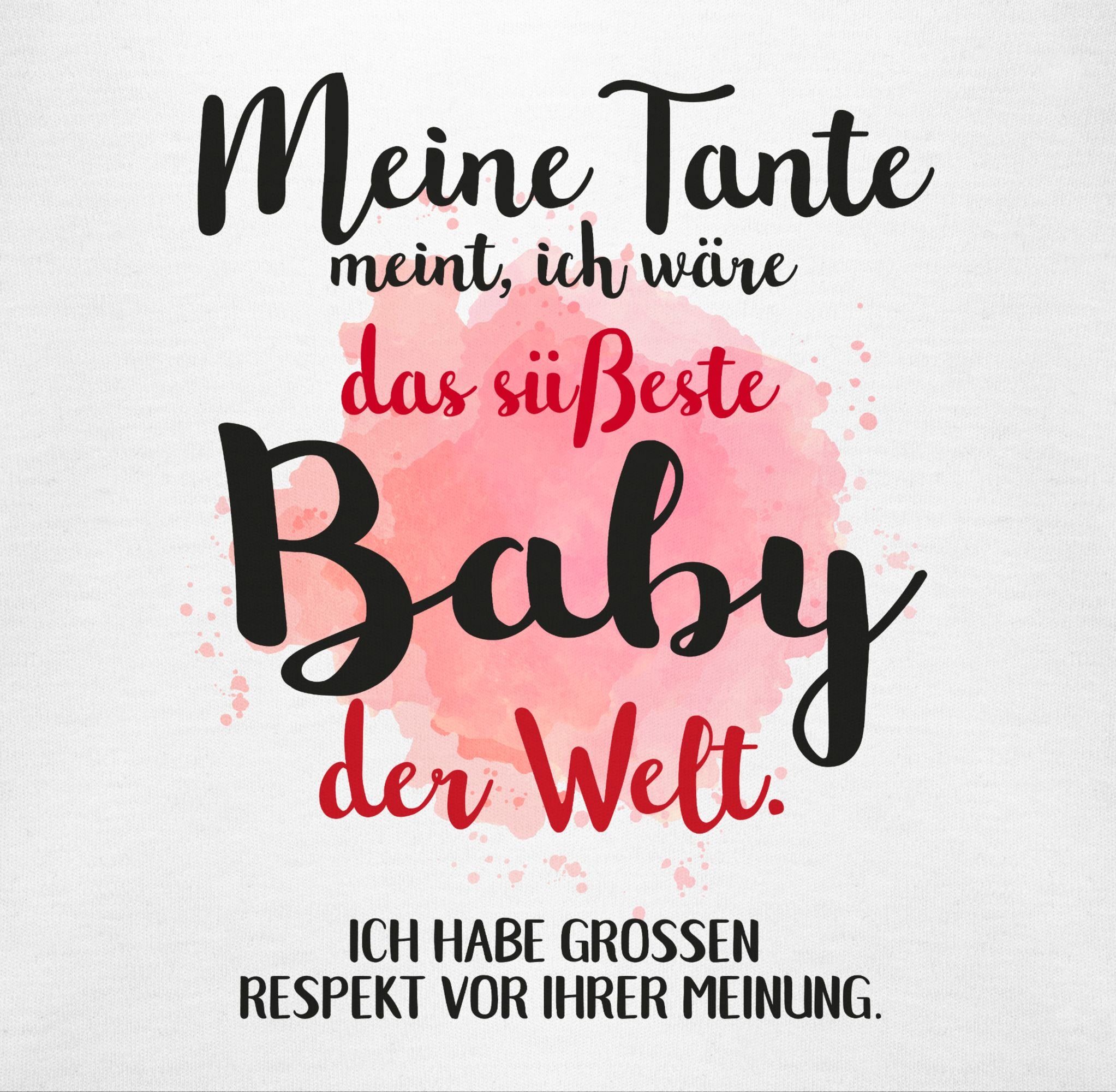 Shirtbody Meine Tante meint, ich wäre das süßeste Baby der Welt.
