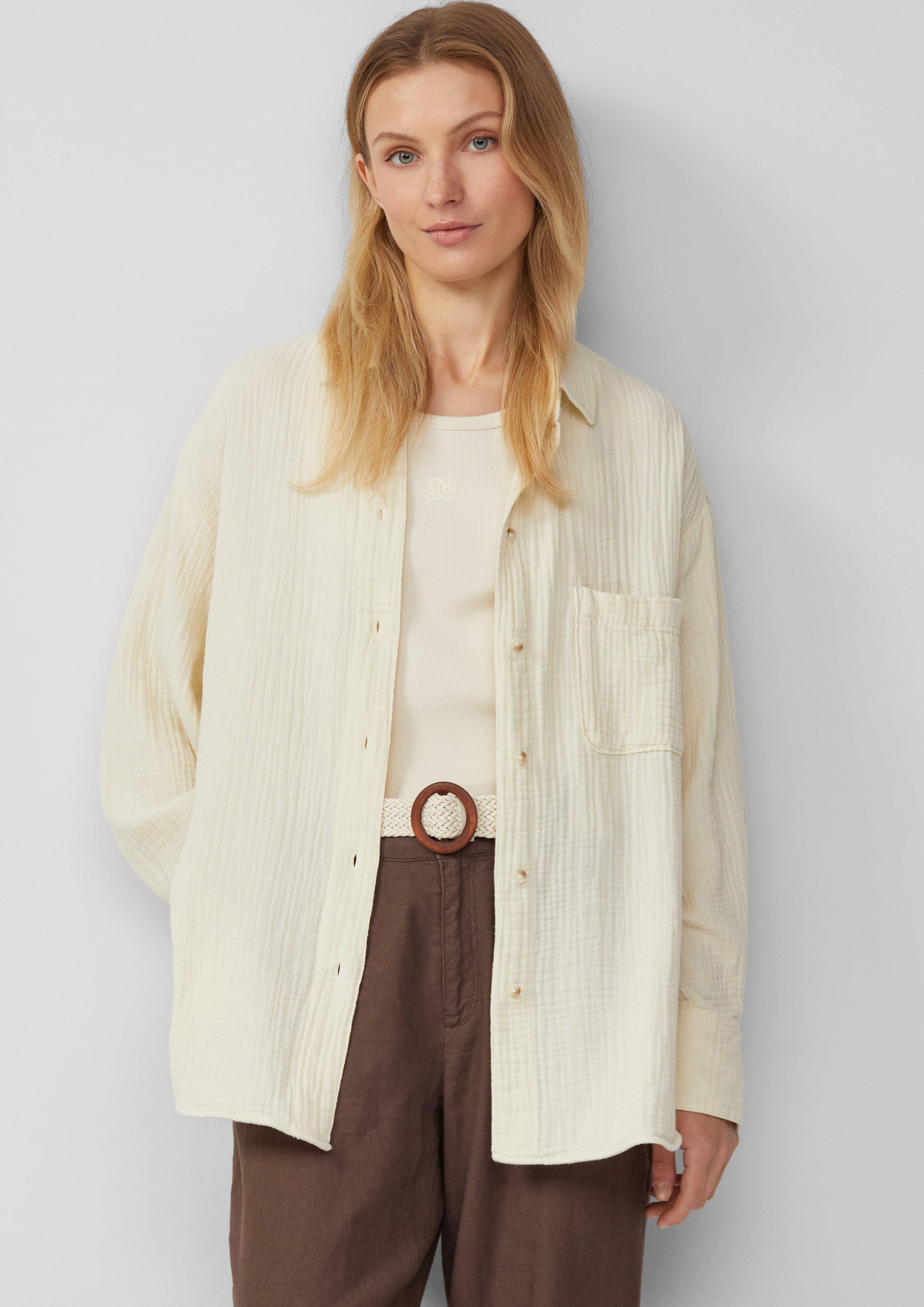 s.Oliver Langarmbluse Oversized Bluse aus Musselin günstig online kaufen