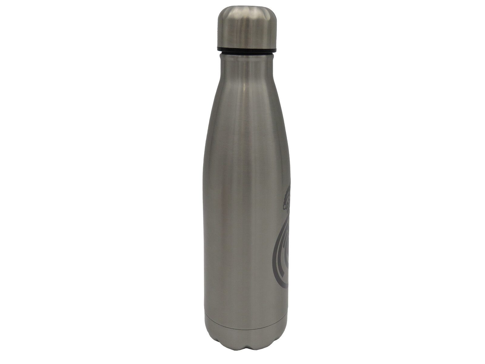 Real Madrid Trinkflasche - Edelstahl Isolierflasche Schwarz 26,5 cm