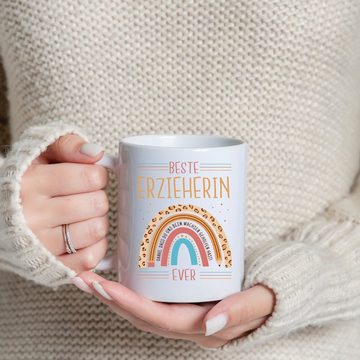 Youth Designz Tasse Beste Erzieherin Ever Kaffeetasse Geschenk und Süßem Spruch, Keramik, mit trendigem Druck