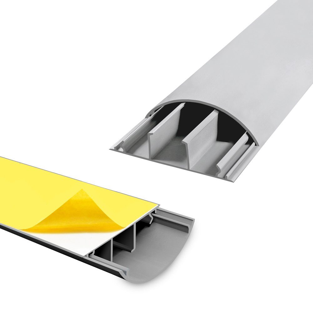Kabelkanal 1m halbrund selbstklebend Kabelbrücke Fussboden Boden TV Wand