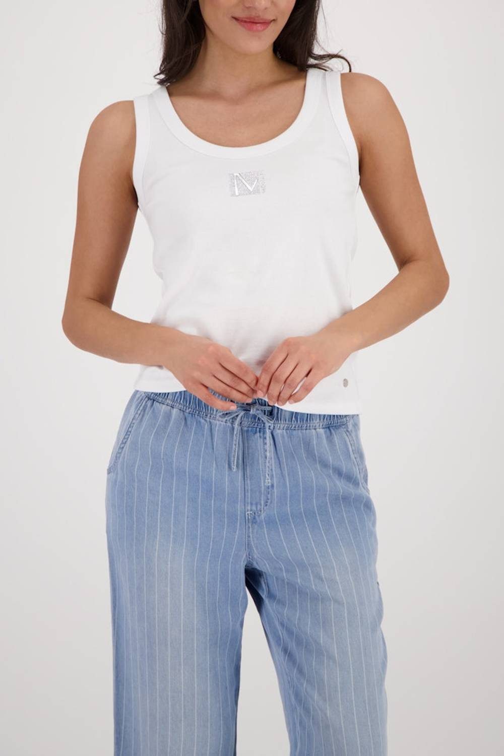 Monari Rundhalspullover 410722 elegant