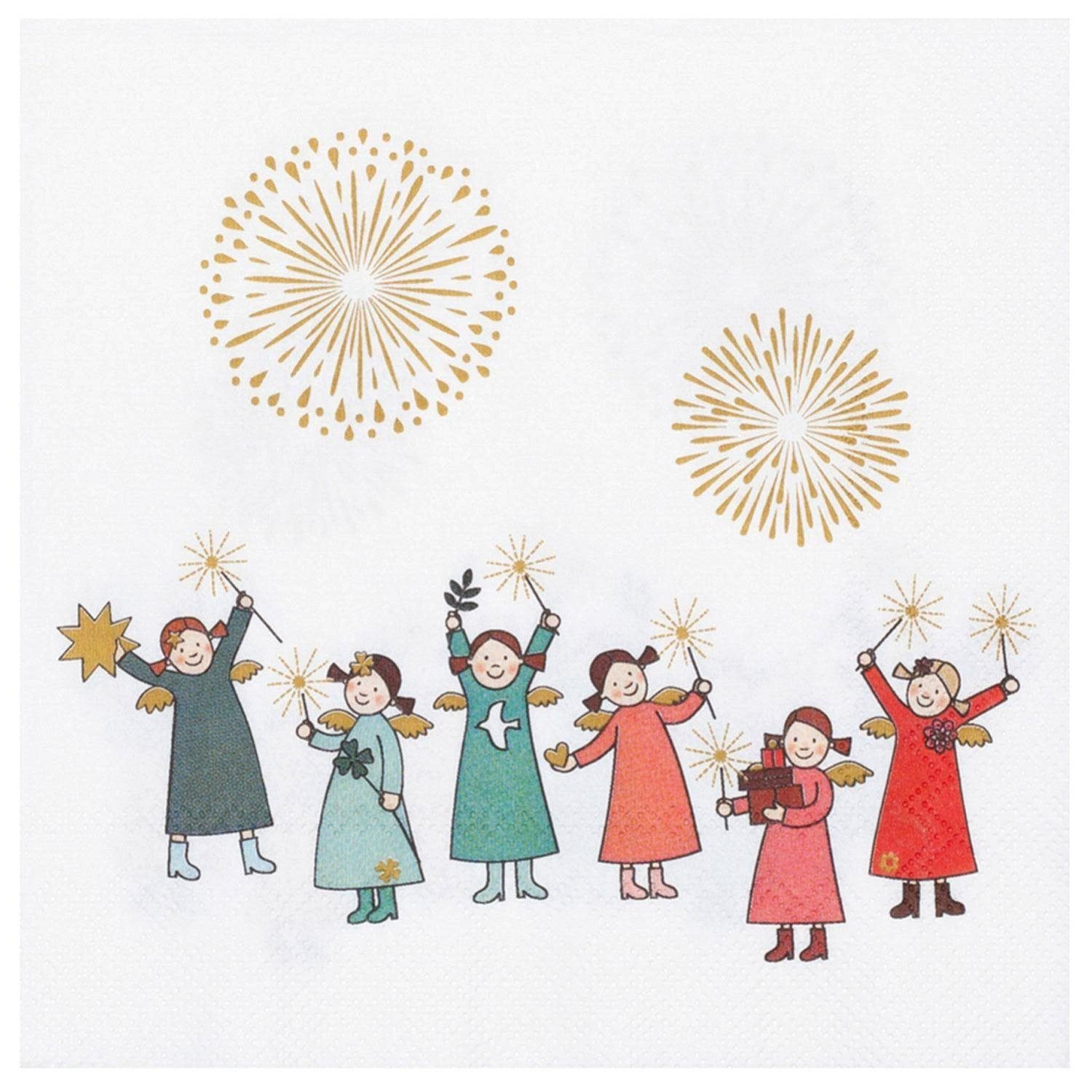 Räder Design Papierserviette Servietten 33x33 cm "Himmlische Schwestern" von räder design - Weihnac