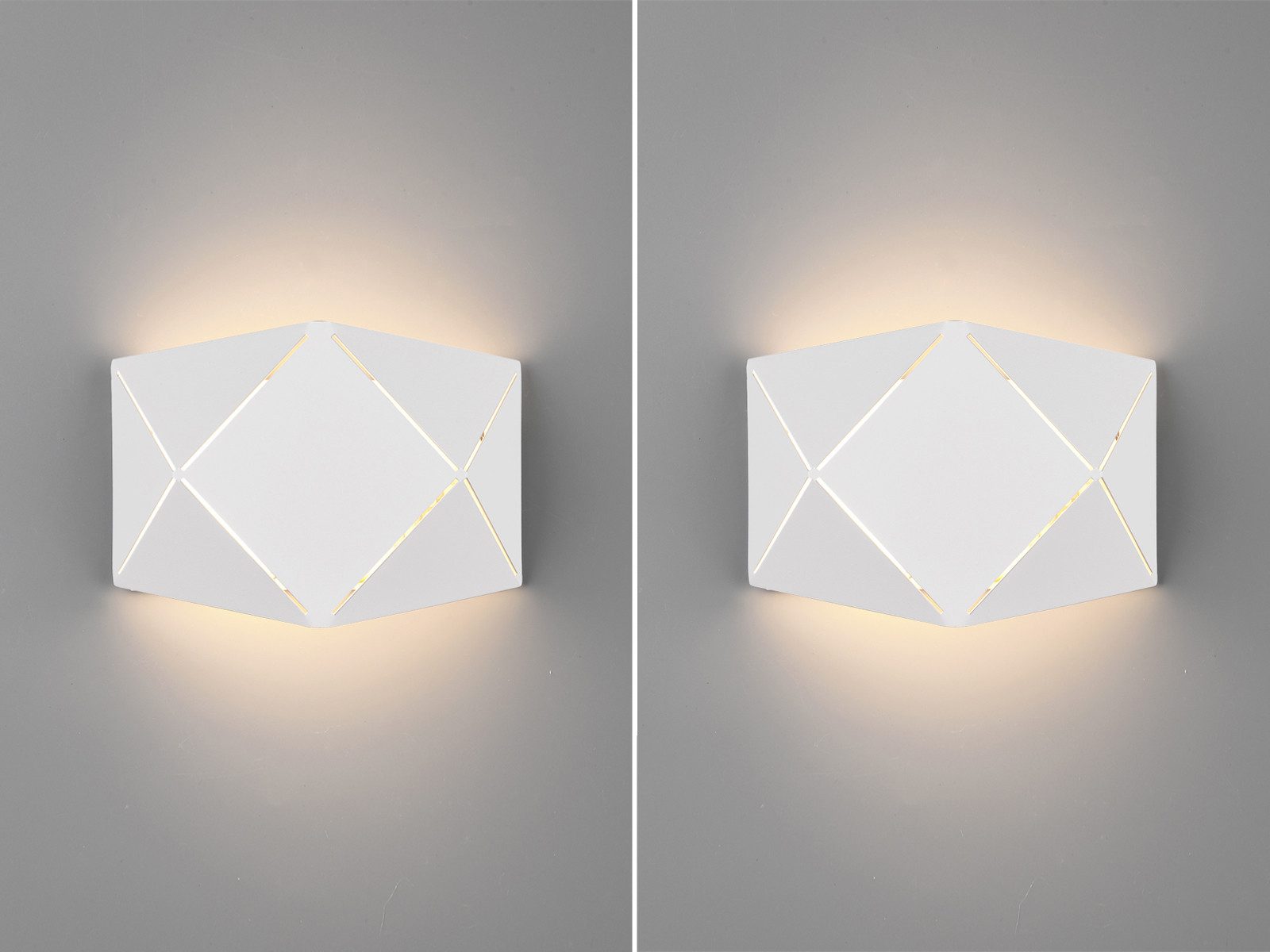 TRIO Leuchten LED Wandleuchte, LED fest integriert, Warmweiß, 2er Set innen günstig online kaufen