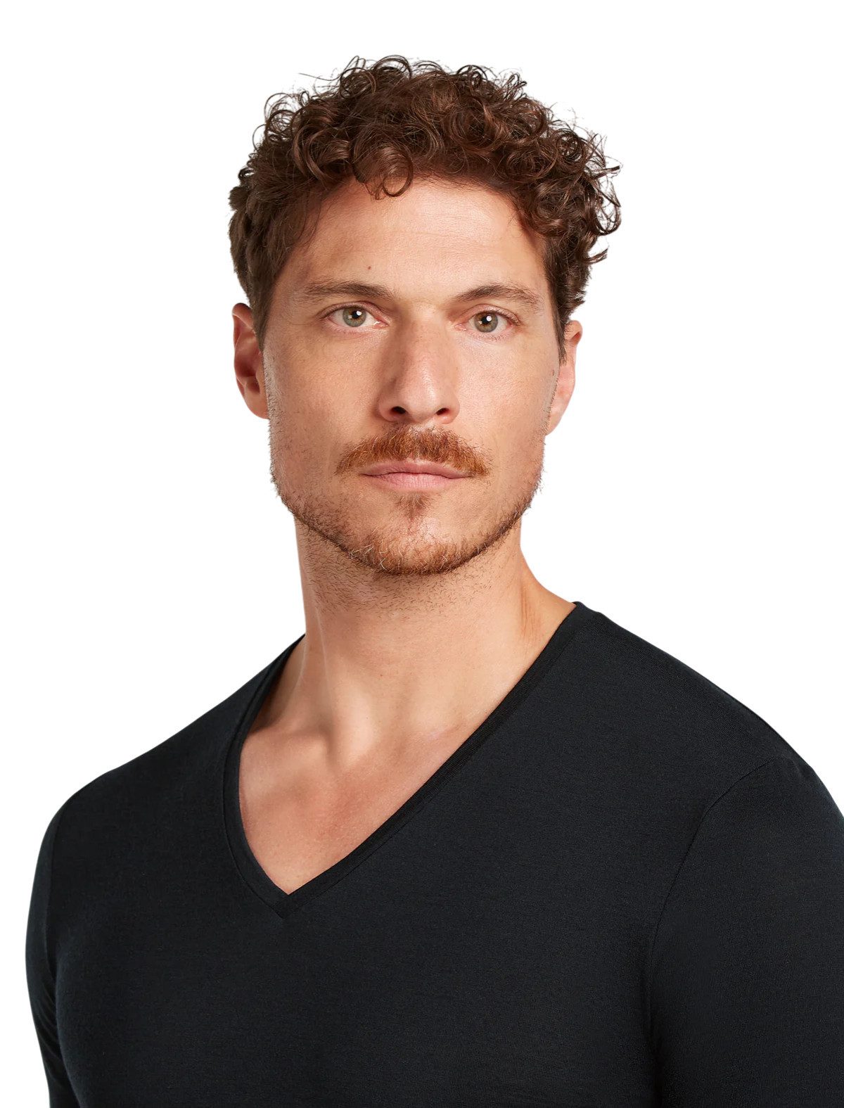 Icebreaker T-Shirt Unterwäsche Anatomica SS mit V-Ausschnitt (Merinowolle) schwarz Herren
