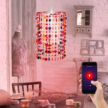 etc-shop Dekolicht, Leuchtmittel inklusive, Kaltweiß, Warmweiß, Neutralweiß, Tageslichtweiß, Farbwechsel, Kinder Decken Hänge Lampe App Sprachsteuerung steuerbar