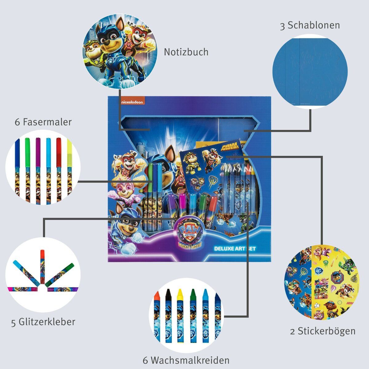 PAW PATROL Kreativset Paw Patrol Farbkasten - Mal-Set mit Lieblingsfarben