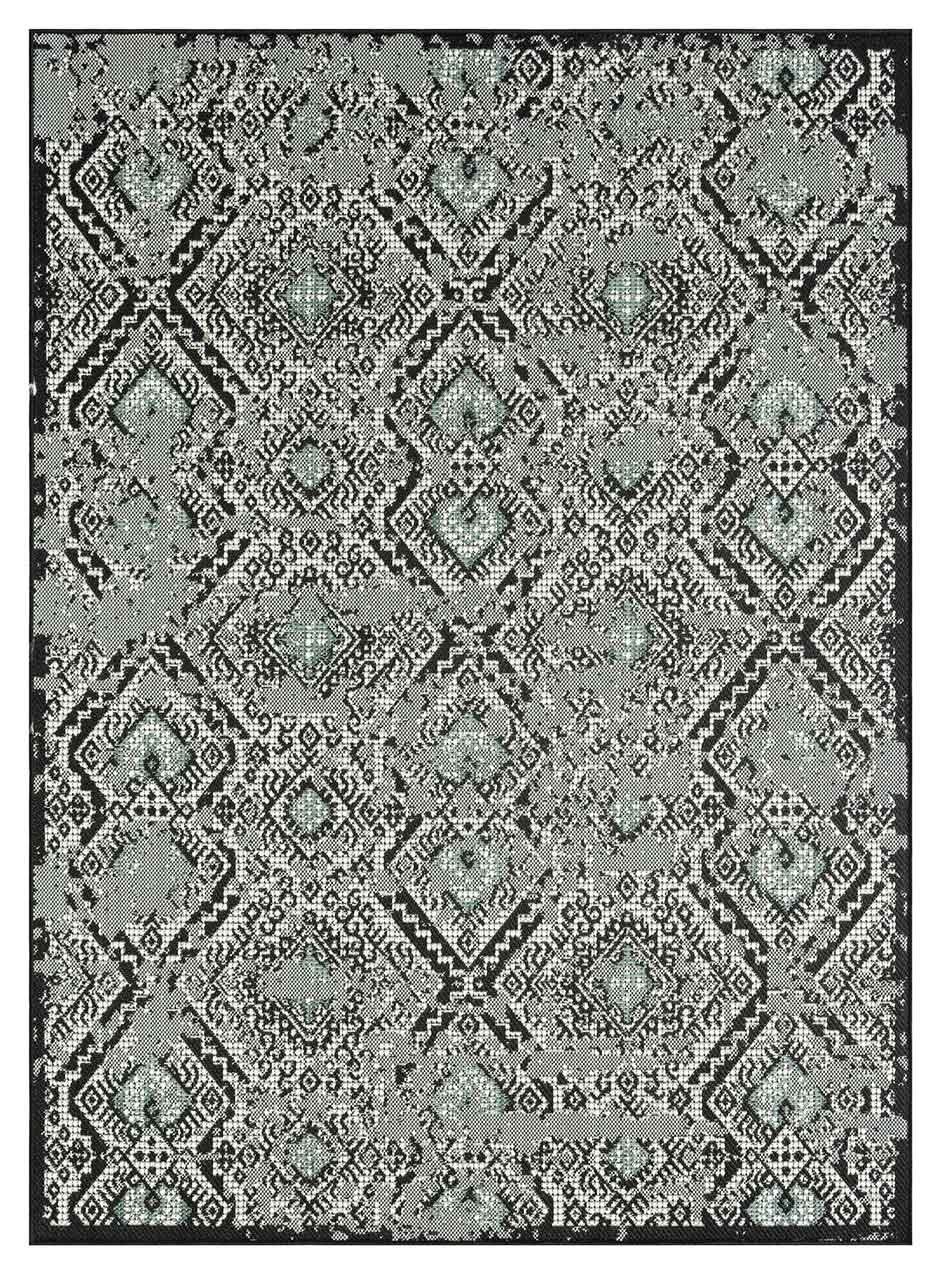 Vimoda Outdoorteppich Teppich In- und Outdoor Terrassen & Balkon Küche, Rechteckig, Höhe: 5 mm, Läufer Blumen Design wasserabweisend schnell trocknend