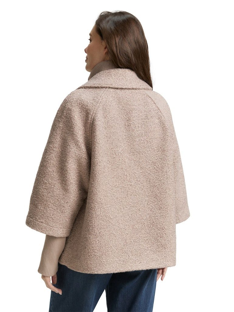 TOM TAILOR Blouson bouclé cape jacket boucle beige melange günstig online kaufen