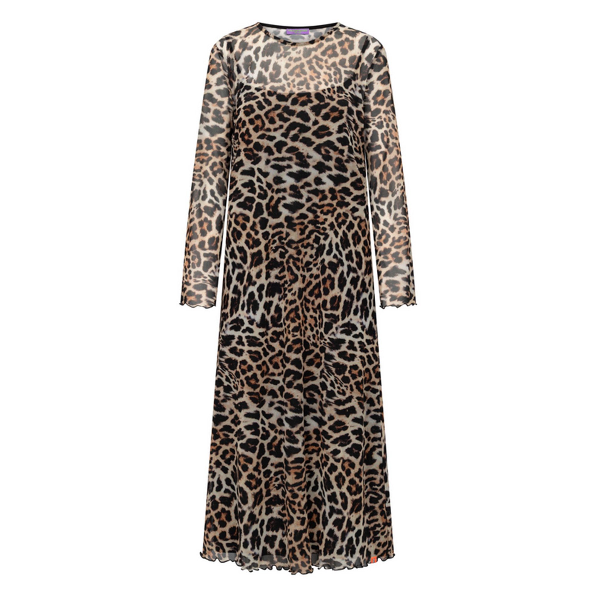 Frieda & Freddies NY Maxikleid im Leo-Print – desert beige