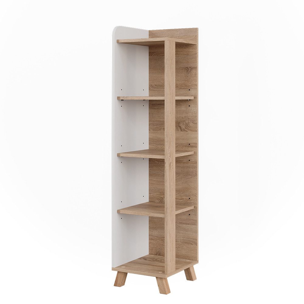 Vicco Midischrank Karen, Sonoma/Weiß, 30 x 128 cm mit 4 Fächern (1-St)