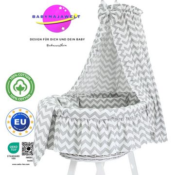 Babybettbezug Ersatz Bett Set für Stubenwagen ver. Designs, Stoff Ausstattung, Babymajawelt (5 St), Limited, Luftig Leicht, Allergiker geeignet, Fabelhaft - Made in EU