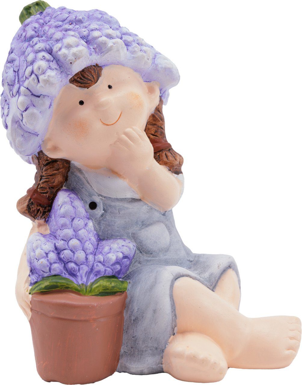 Gartenfigur TrendLine Dekofigur Mädchen Keramik 14,5 cm weiß