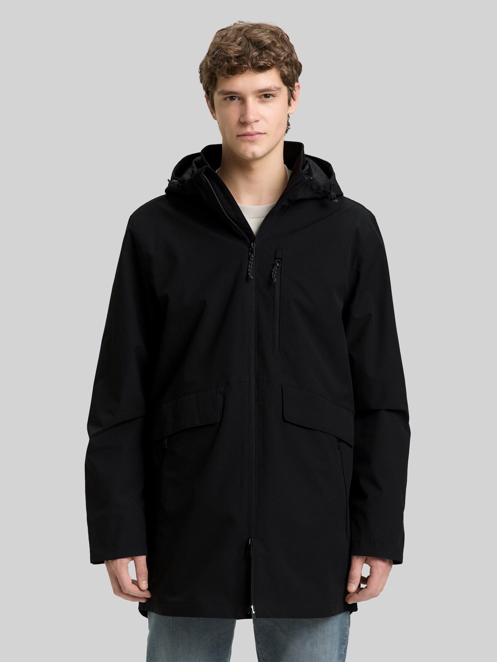 TOM TAILOR Denim Langmantel Jacken Relaxed Fit Ultralight Funktionsjacke aus wasserabweisendem Material