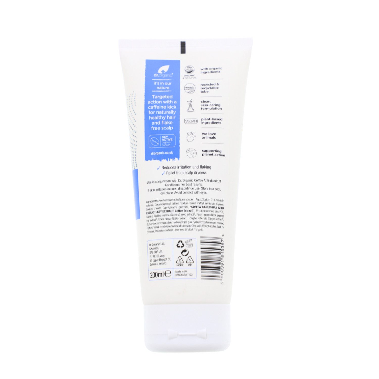 Dr. Organic Haarshampoo Dr. Organic Anti Schuppen Shampoo Kaffee 200ml für gesunde Kopfhaut Un