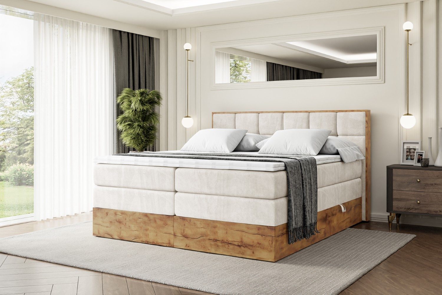 ALTDECOR Boxspringbett LOLLI2 KING (Multipocket-Matratze H4, günstig online kaufen