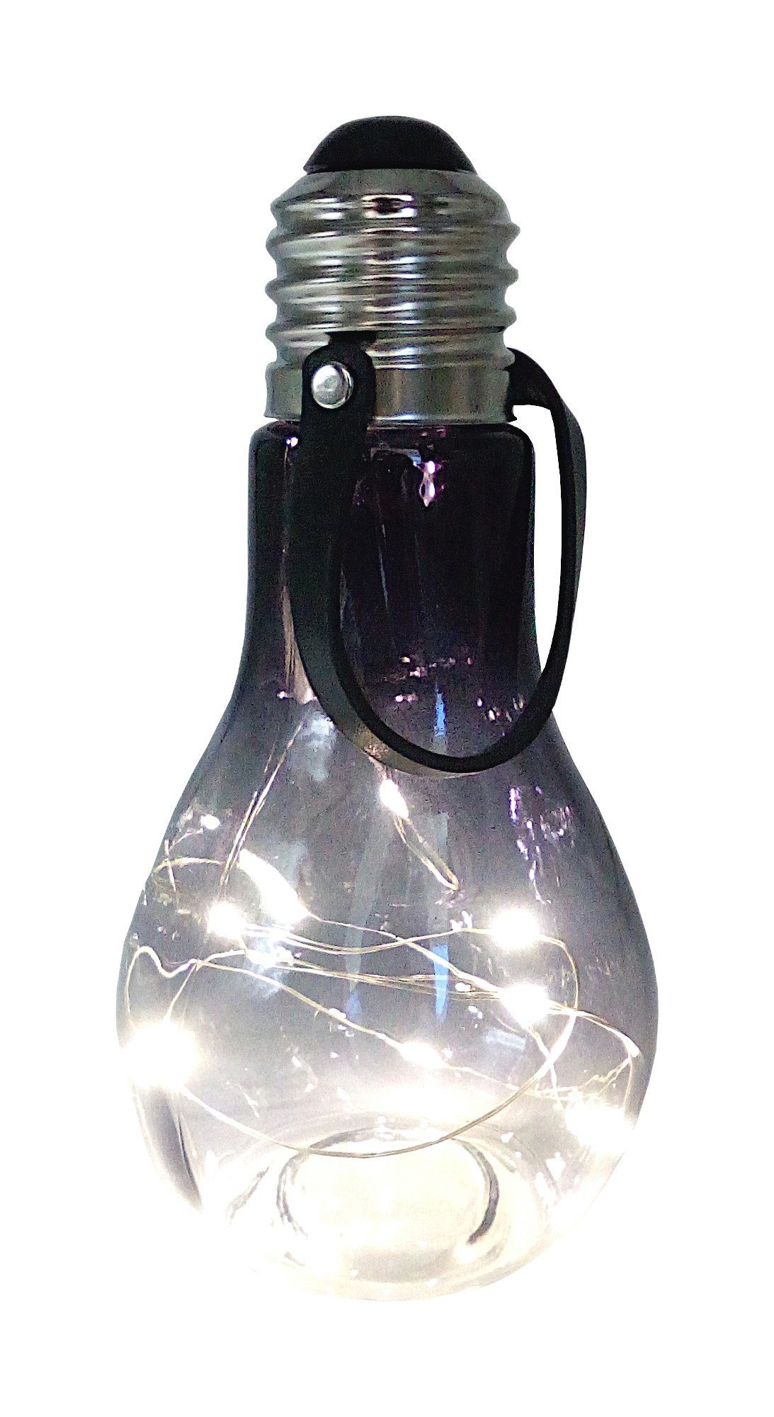 BURI LED Dekolicht LED Deko Glühbirne aus Glas in rot oder schwarz Glühlampe Tischdeko