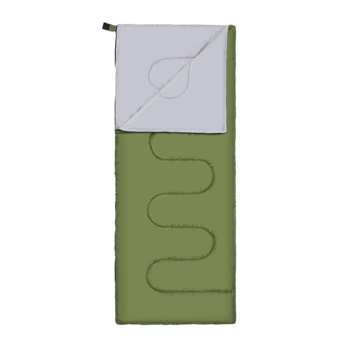 Deckenschlafsack Schlafsack Sommerschlafsack Grau/Grün Decke Camping Outdoor