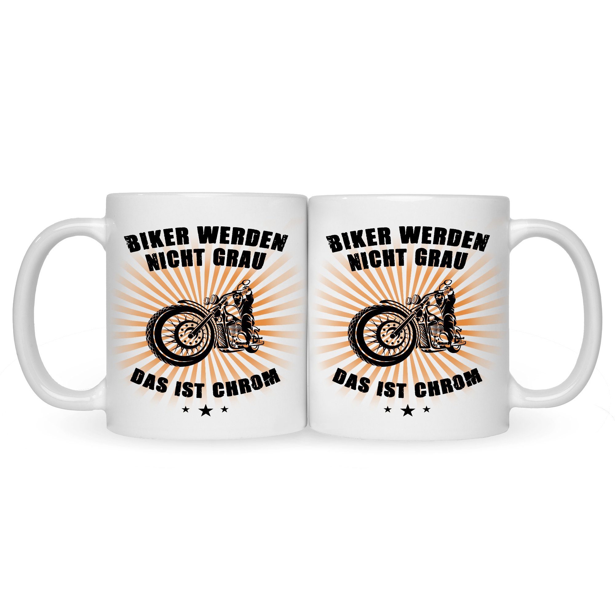 Ihn Sie Geschenk Geburtstag Tasse werden Mama mit nicht Biker Geschenk Papa Valentinstag - Geschenk - Weiß für Weihnachten Lustiges Spruch & - zum für Freunde Bedruckte Tasse - GRAVURZEILE grau