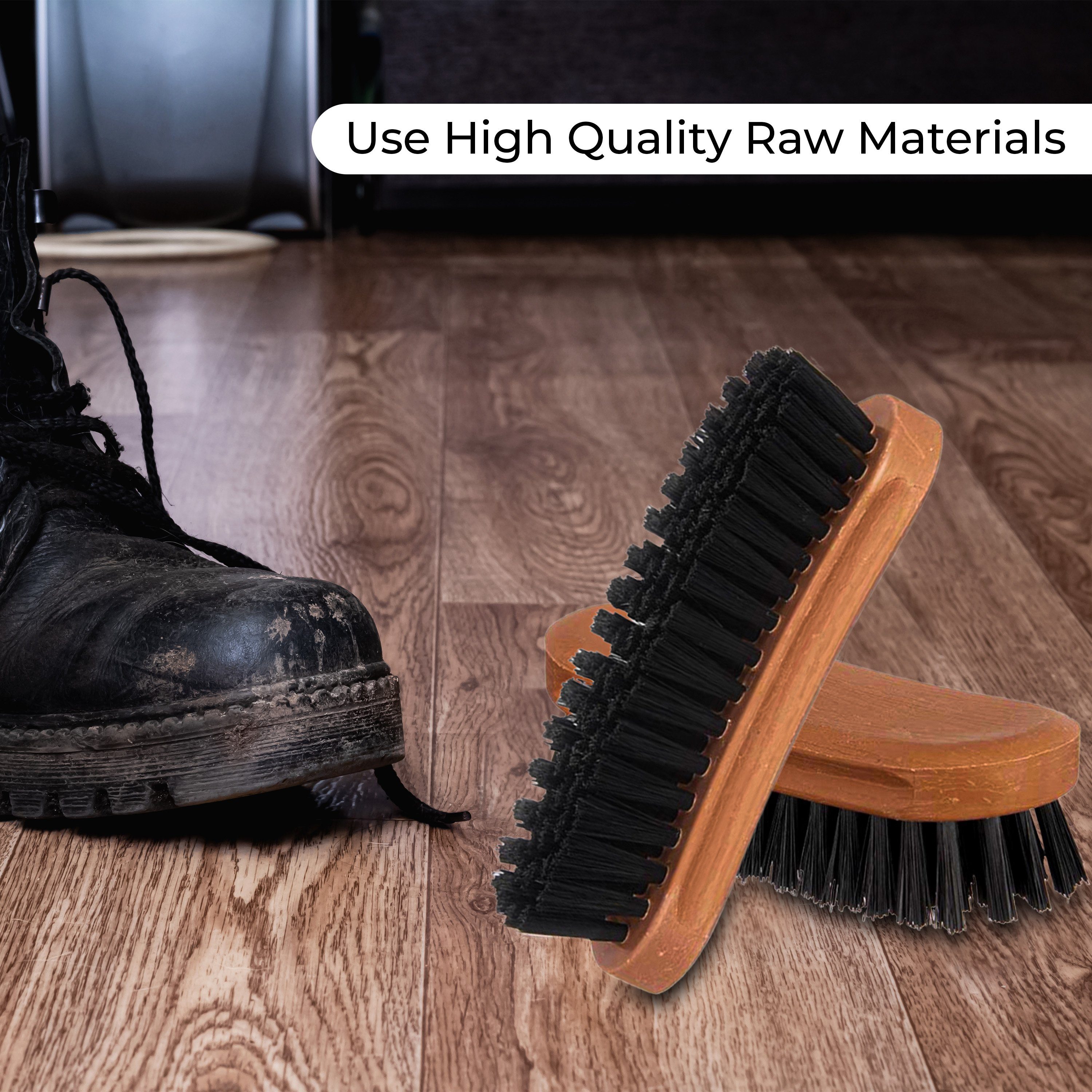 Schuhputzbürste aus Kunststoff Bürste, H-basics Schuhputzbürste Kunststoff-Bürste, Schuhbürste - Schuh Schuhpflege,