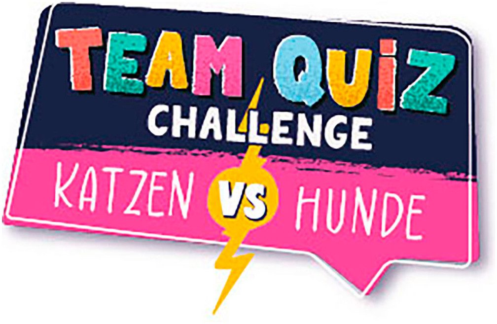 Haba Spiel Team-Quiz Katzen vs Hunde, Familienspiel
