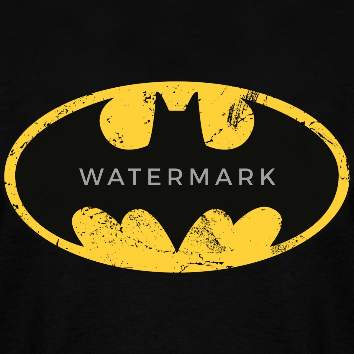 Spreadshirt T-Shirt DC Comics Batman Logo Used Look Karneval Premium Langarmshirt Herren (1-tlg)