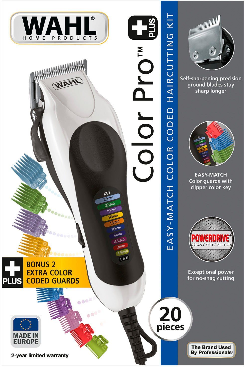 Wahl Haarschneider Color Pro Netz-Haarschneiderset 20104.0460, Plus