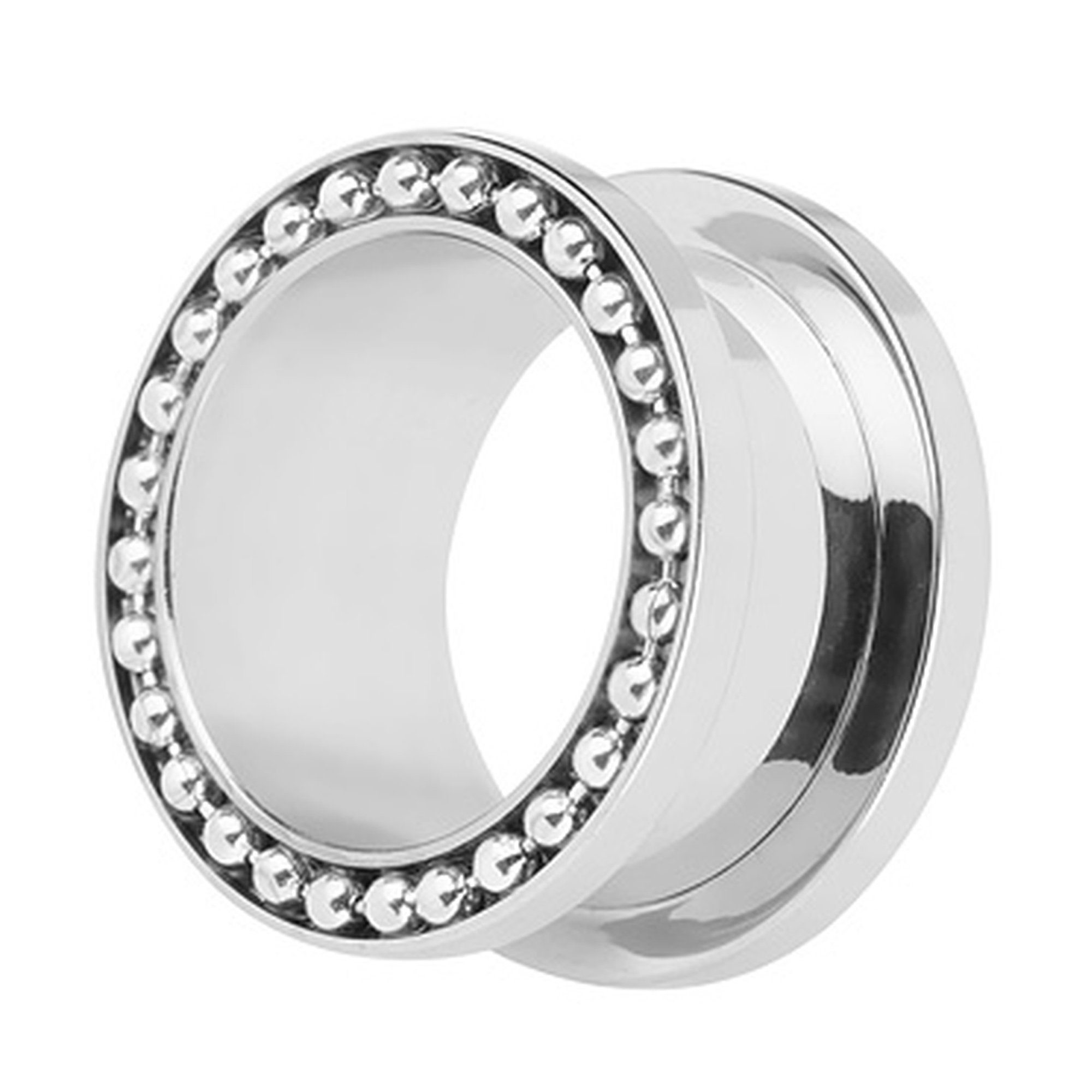 Taffstyle Plug Piercing Silber mit Stahl günstig online kaufen